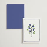"Blue Bells" - Table Numbers in Cornflower by Mere Paper - Back of Card Options