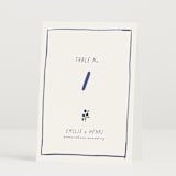 "Blue Bells" - Table Numbers in Cornflower by Mere Paper - Folded