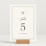 "Dotted Classic" - Table Numbers in Hydrangea by Carolyn MacLaren - Displayed (stand not included)