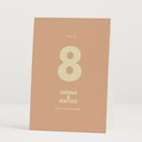 "Sienna" - Table Numbers in Salmon by Ellen Schlegelmilch - Folded