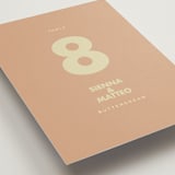 "Sienna" - Table Numbers in Salmon by Ellen Schlegelmilch - Detail