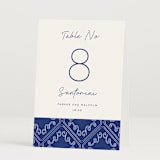 "Santorini" - Table Numbers in Cerulean by Zani van Zyl - Folded