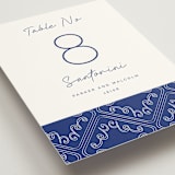 "Santorini" - Table Numbers in Cerulean by Zani van Zyl - Detail