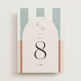 "Trois" - Table Numbers in Almond by Blustery August - Front