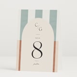 "Trois" - Table Numbers in Almond by Blustery August - Folded