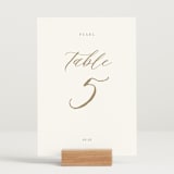 "Vintage Whimsy" - Table Numbers in Peony by Corinne Malesic - Displayed (stand not included)