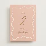 "Handwritten Letter" - Table Numbers in Butterscotch by Helena Vitto - Front