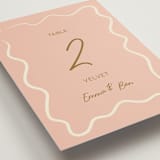 "Handwritten Letter" - Table Numbers in Butterscotch by Helena Vitto - Detail
