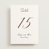 "Handwritten" - Table Numbers in Wine by Cass Loh - Front