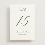 "Handwritten" - Table Numbers in Moss by Cass Loh - Front