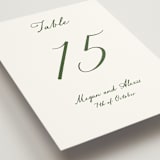 "Handwritten" - Table Numbers in Moss by Cass Loh - Detail