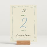 "The Pairfect" - Table Numbers in Waterlily by Helena Vitto - Displayed (stand not included)