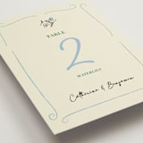 "The Pairfect" - Table Numbers in Waterlily by Helena Vitto - Detail