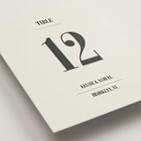 "Flynn" - Table Numbers in Ash by Kelly Watkins - Detail