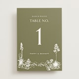 "Rancho" - Table Numbers in Verde by Megan Davis - Front