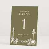 "Rancho" - Table Numbers in Verde by Megan Davis - Folded