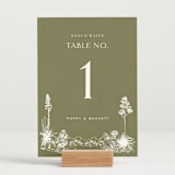 "Rancho" - Table Numbers in Verde by Megan Davis - Displayed (stand not included)