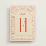 "To Have and To Hold" - Table Numbers in Verona Sunset by Kelsey Mucci - Front