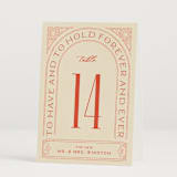 "To Have and To Hold" - Table Numbers in Verona Sunset by Kelsey Mucci - Folded