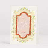 "Verona Sunrise Pergula" - Table Numbers in Sunset by Phrosné Barwood - Folded