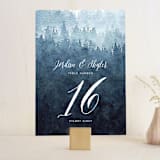 "Mountain Retreat" - Table Numbers in Evening Sky by Design Lotus - Front
