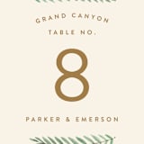 "Painted Ferns" - Table Numbers in Cream by Amy Kross - Detail