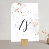 "Petale" - Table Numbers in Blush by Kelly Ventura - Front