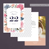 "Romantic Watercolor Flora" - Table Numbers in Dhalia by Petra Kern - Back of Card Options