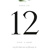 "Simple Pine Branches" - Table Numbers in Vanilla by Mere Paper - Detail