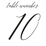 "Someone Like You" - Table Numbers in Tuxedo by Design Lotus - Detail