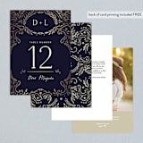 "Wedding Enchantment" - Table Numbers in Midnight by Chris Griffith - Back of Card Options