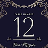 "Wedding Enchantment" - Table Numbers in Midnight by Chris Griffith - Detail