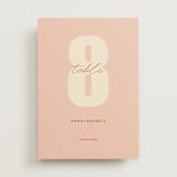 "Typographical Poster" - Table Numbers in Blush by Stacey Day - Front