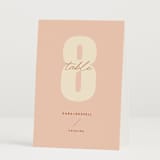 "Typographical Poster" - Table Numbers in Blush by Stacey Day - Folded
