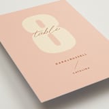 "Typographical Poster" - Table Numbers in Blush by Stacey Day - Detail