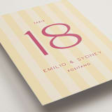 "palmetto" - Table Numbers in Lemon by Ellen Schlegelmilch - Detail