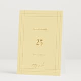 "Vintage Label" - Table Numbers in Butter by Nazia Hyder - Folded