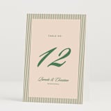 "Scripted" - Table Numbers in Emerald by Creo Study - Folded