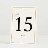 "Sophistique" - Table Numbers in Linen by Cindy Reynolds - Folded