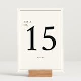"Sophistique" - Table Numbers in Linen by Cindy Reynolds - Displayed (stand not included)