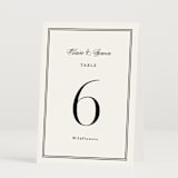 "Timeless Together" - Table Numbers in Tuxedo by Carolyn MacLaren - Folded