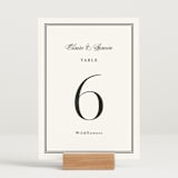 "Timeless Together" - Table Numbers in Tuxedo by Carolyn MacLaren - Displayed (stand not included)