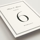 "Timeless Together" - Table Numbers in Tuxedo by Carolyn MacLaren - Detail