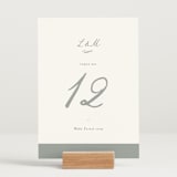 "signature monogram" - Table Numbers in Sage by Sara Hicks Malone - Displayed (stand not included)