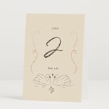 "The Swan" - Table Numbers in Buttercream by Helena Vitto - Folded