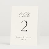 "Modern Romance" - Table Numbers in Obsidian by Jennifer Postorino - Folded