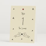 "Modern Love" - Table Numbers in Champagne by Helena Vitto - Folded