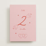 "The Bird Song" - Table Numbers in Peach by Helena Vitto - Front