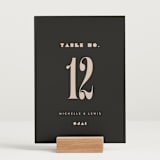 "Bold Stack" - Table Numbers in Noir by Alethea and Ruth - Displayed (stand not included)