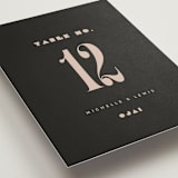 "Bold Stack" - Table Numbers in Noir by Alethea and Ruth - Detail
